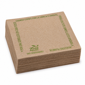 Serviettes de cocktail ROLLVERSY en pulpe recyclée, marron, 2 plis, 4 plis, écologiques, pour dîner - Product Image 6