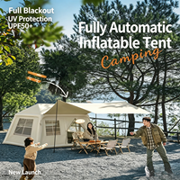 Tente gonflable de luxe 5,72 m² en tissu Oxford imperméable 3000 mm, installation rapide automatique, camping, glamping, grande tente familiale pour l'extérieur