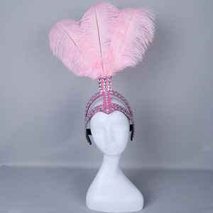 Tocado de plumas para disfraz de <span class=keywords><strong>Samba</strong></span>, Carnaval, fiesta de Halloween, <span class=keywords><strong>Bar</strong></span>, actuación, corona de Ballet, mascarada, baile, alas, desfile - Product Image 6