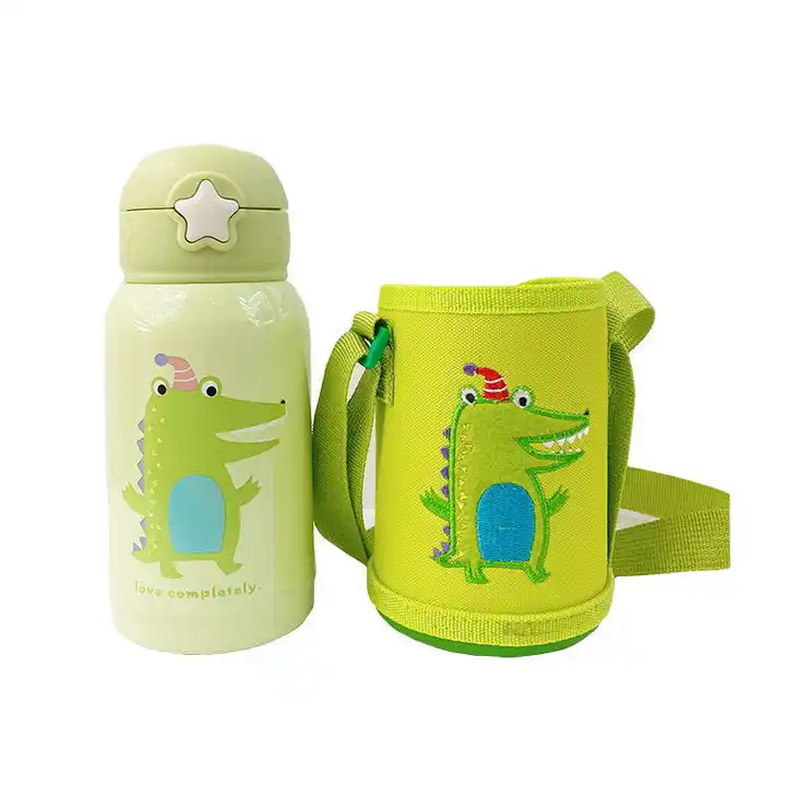 500ml Kids Thermos Mug With Straw Stainless Steel Vacuum Flasks