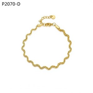 Pulsera Amy Amy Fashion con eslabones de cadena chapada en plata, estilo clásico para mujer, joyería de regalo P2070 - Product Image 4
