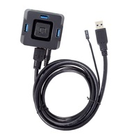 Contrôleur d'alimentation filaire pour ordinateur de bureau RGEEK ON/OFF Reset avec bouton USB3.0 Interrupteur Accessoire informatique