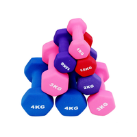 Nouvel arrivage : Ensemble d'haltères hexagonales colorées en vinyle, 1-10 kg, antidérapantes, pour fitness et musculation à domicile