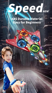 Avion télécommandé DWI Dowellin pour enfants, <span class=keywords><strong>hélicoptère</strong></span> télécommandé, avion de combat jouet avec lumière LED, vol stationnaire automatique, 360° ° Flip - Product Image 2