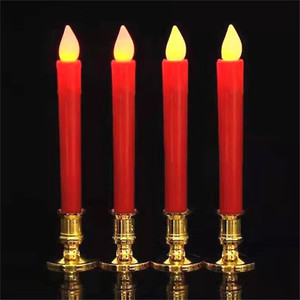 Bougies coniques sans flamme à <span class=keywords><strong>LED</strong></span>, 12 pièces, bougies coniques à piles, lumière de <span class=keywords><strong>fenêtre</strong></span> scintillante - Product Image 6