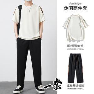 Shorts personnalisés avec logo, ensemble pour homme, vêtements d'été à manches courtes, ensemble élégant de marque streetwear, vêtements de sport décontractés et cool. - Product Image 6