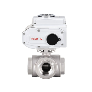 Robinet à bille DN40 à 3 voies en acier inoxydable 304 avec vis à filetage interne pour eau, vapeur, huile - Product Image 1