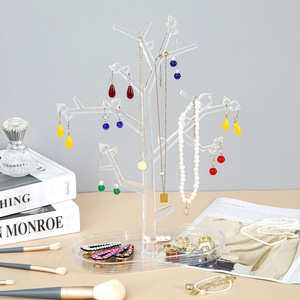 Porte-bijoux créatif design oiseau présentoir élégant avec porte-boucle d'oreille support de collier organisateur d'anneaux pour le rangement de la commode - Product Image 2