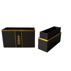 Delicado lujo elegante personalizado resistente artístico Offset impreso tapa Base caja de regalo con logotipo de estampado de hoja de oro - Product Image 2