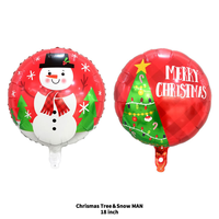 Ballons gonflables en feuille d'hélium de 18 pouces de diamètre, forme ronde, décoration de fête de Noël, pour la décoration de fête, cadeaux pour enfants