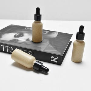 Flacon à pompe en plastique recyclable de 30ml avec bouchon noir Emballage cosmétique en <span class=keywords><strong>paille</strong></span> de blé pour compte-gouttes d'essence pour shampoing lotion visage - Product Image 2