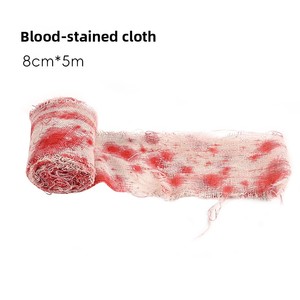 Bande de signalisation d'isolement en coton pour Halloween, motif sang, pour usage extérieur, accessoires de décoration de scène - Product Image 6