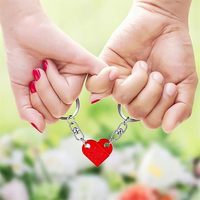 Regalos para Novios, Regalos para Chicas Adolescentes, Regalos Modernos para Parejas, Regalos Combinados, Regalo de Aniversario para Hombres, Llavero con Corazón Rojo