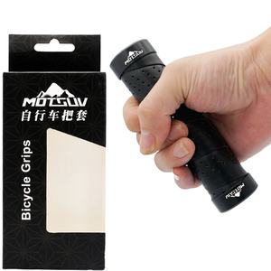 Poignées de guidon de vélo PU EVA souple anti-dérapant poignées de vélo VTT poignée de vélo de montagne poignées d'extrémité - Product Image 1