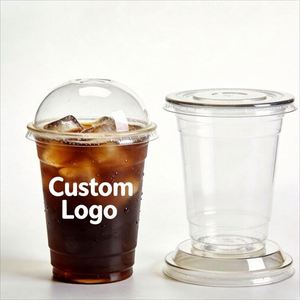 Vasos Desechables de Plástico PET Transparente de 98 mm, 12-24 oz, 360-700 ml, con Logotipo Personalizado al por Mayor, Ecológicos, con Fondo Plano, para Matcha, Latte, Café Frío - Product Image 1