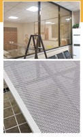 Grille métallique décorative tissée à trous carrés pour portes d'armoires et fenêtres