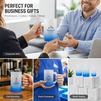 Gobelet en verre personnalisé, écologique, sans BPA, anti-fuite, 12 oz, emballage individuel, livraison rapide mondiale, idéal pour les petites entreprises