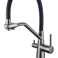 Robinet de cuisine purificateur d'eau chaud/froid de style américain, en céramique électroplaquée tout cuivre, pour le marché russe transfrontalier