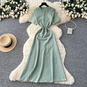 Green Bell Sleeve Dress - Elegant Fashion Statement