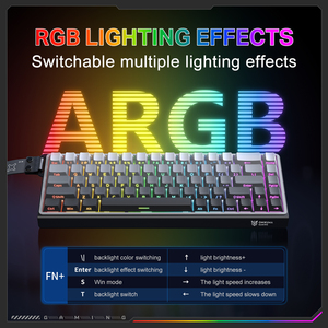 Onikuma G69 Bàn Phím Cơ khí argb 68 phím mini văn phòng có dây 8kHz chơi game Bàn phím chuyển đổi cho Windows máy tính Xách Tay PC - Product Image 5