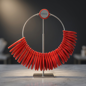 S179b Red Plastic Half Moon <b>Ring</b> <b>Sizer</b> Gauge 1-36 Continental Standard 13.0-24.2mm Finger Measuring Loops Jewelry Tools - Product Image 2