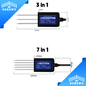Портативный дисплей ZONEWU LoRaWAN для мониторинга в сельском хозяйстве: интегрированный тестер питательных веществ, датчик EC/питательности почвы NPK для ирригации с регистратором данных - Product Image 3