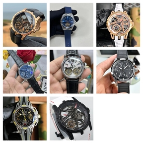 Reloj de Diamantes Unisex de Edición Limitada Personalizado, con Diamantes Baguette en Oro, Calendario Completo, Fase Lunar, Mecánico Automático, Zafiro 2026 - Product Image 6