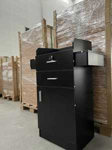 Vente chaude Noir Salon Cabinet Indépendant Multi-couche Étage Cabinet Anneau En Acier Inoxydable Conduit D'air pour Salon Moderne Hôtel - Product Image 3