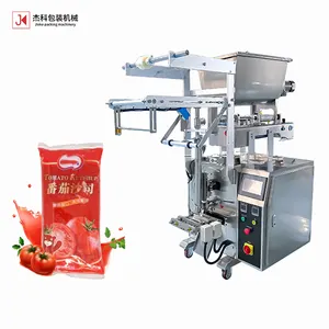 JIEKE 3 Side Sealing Automatic Liquid Paste Small Filling Packing Machine for Fruit Pulp Honey Tomato Ketchup Salad Sauce