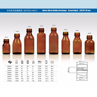 Bouteille en verre ambré 30ml 60ml 100ml 125ml pour sirop PP18mm 24mm PP28mm