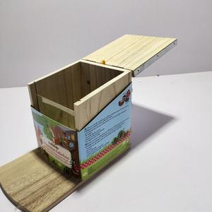 Jouet de noël en bois avec toit métallique, maison d'oiseaux, écureuil, mangeoire pour enfants - Product Image 3