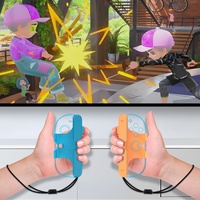 HyT Lot de 2 sangles et poignées de manette – Étui de protection sans fil en plastique et silicone pour 2 Joy-Con (Pratique)