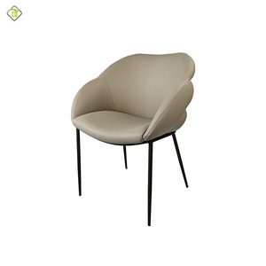 Giữa Thế Kỷ hiện đại Retro Faux Leather Diner ghế cao khả năng phục hồi bọc lại ghế ăn sang trọng với phần còn lại cánh tay & chân kim loại - Product Image 5