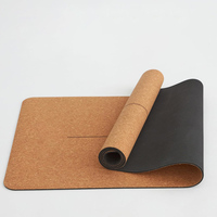 Hochwertige Umweltfreundliche 5mm Kork & Gummi Rutschfeste Faltbare Yogamatte für Pilates Yoga-Training Anpassbare Länge Logo-Option