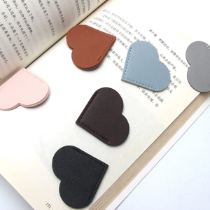 Marcapáginas de PU al por mayor, marcapáginas de corazón de cuero PU para <span class=keywords><strong>promociones</strong></span>, marcapáginas de lectura de esquina de página bonita, accesorios - Product Image 6