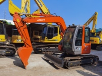 Excavatrice sur chenilles Hitachi d'occasion de haute qualité, moteur et pompe hydrauliques d'origine japonaise ZX75US ZX 120/200 2016 7,1 tonnes en vente