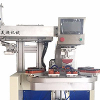 Imprimante à tampon rotative semi-automatique Meichao nouvelle génération, 8 stations, monocouleur, avec table de travail rotative, haute vitesse, pour étiquettes en papier