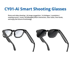 Nouvelles lunettes de caméra intelligentes AI Casque portable Lunettes intelligentes avec caméra Appel musical Enregistrement photo et vidéo - Product Image 4