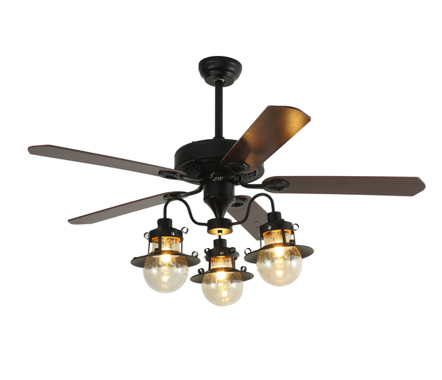 Modern Retro 42 Inch Remote Control Ceiling Fan Light 3 Lamp Design DC Home Indoor Decor Bedroom Fan Light