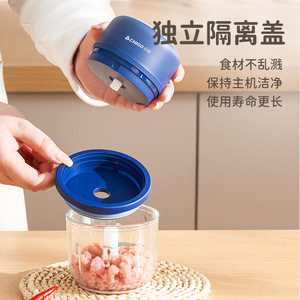 Picadora de Alimentos Eléctrica Chigo, Trituradora de Ajo Multifuncional, Picadora de Carne con Tapa Independiente para Uso en la Cocina - Product Image 1