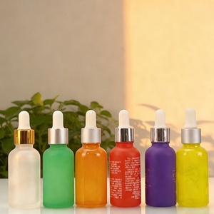 Factory Price Eye Serum Oil Glass Dropper <b>Bottle</b> with Gold Cap 15ml 30ml 50ml Silk Screen Empty Frosted Black Glass <b>Bottle</b> - Product Image 3