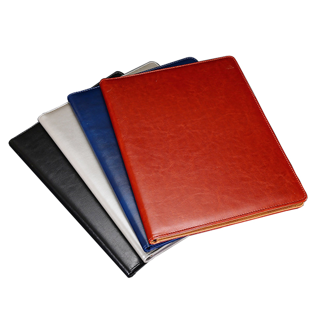 Custom A4 PU Leather Folio Office Stationery Binder Document Portfolio File Case Organizer Holder