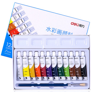Deli – ensemble de pinceaux de <span class=keywords><strong>peinture</strong></span> à pigments d'aquarelle 73853, pour artiste étudiant Portable en plein air croquis Art fournitures scolaires de papeterie - Product Image 1