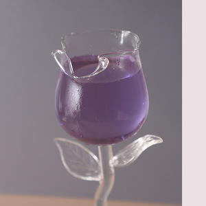 定制标志雕刻高脚杯花形波浪香槟水果异国情调鸡尾酒杯 - Product Image 3