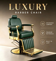 Salon de coiffure de luxe Pompe hydraulique allongée Chaise de barbier moderne Chaise releveuse de barbier Chaise de cheveux