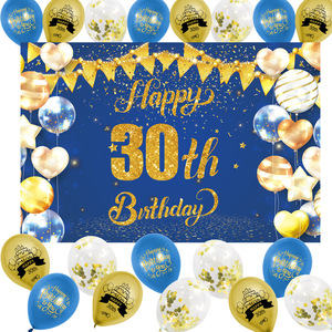 Cartel De Feliz Cumpleaños 30 Para Puerta, Decoración De Cumpleaños Número 30 Para Mujer, Color