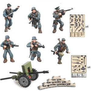 Modelo de Soldado Militar de la Segunda Guerra Mundial Articulado y Ensamblable para Comercio Exterior, Bloque de Construcción, Minifigura, Diorama, Escena, Juguete, Modelo de Plástico - Product Image 5