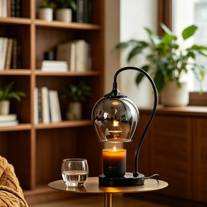 โคมไฟเทียน Huanchen Flame Melting 220V ปรับความสว่างได้ โคมไฟตั้งโต๊ะสร้างบรรยากาศในห้องนอน - Product Image 1