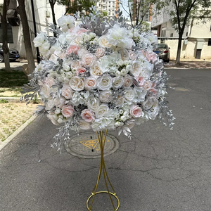 Boules de fleurs de pièce maîtresse de mariage <span class=keywords><strong>rose</strong></span> pâle fleurs artificielles pour la fête de Noël et la décoration de mariage - Product Image 1