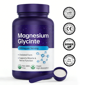 Cápsulas de Glicinato de Magnesio Orgánico, Apoyo para Huesos y Nervios, Recetas Personalizadas, Marca Privada, ODM, OEM, Certificación HALAL, KOSHER y USDA - Product Image 1